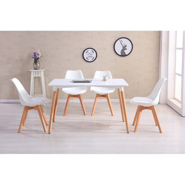 Sillas comedor plástico y madera