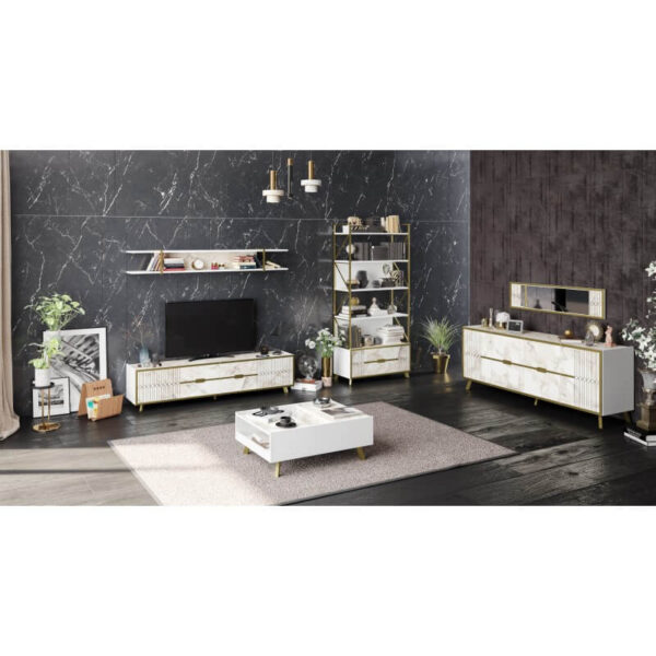 Mueble tv 180 cm blanco
