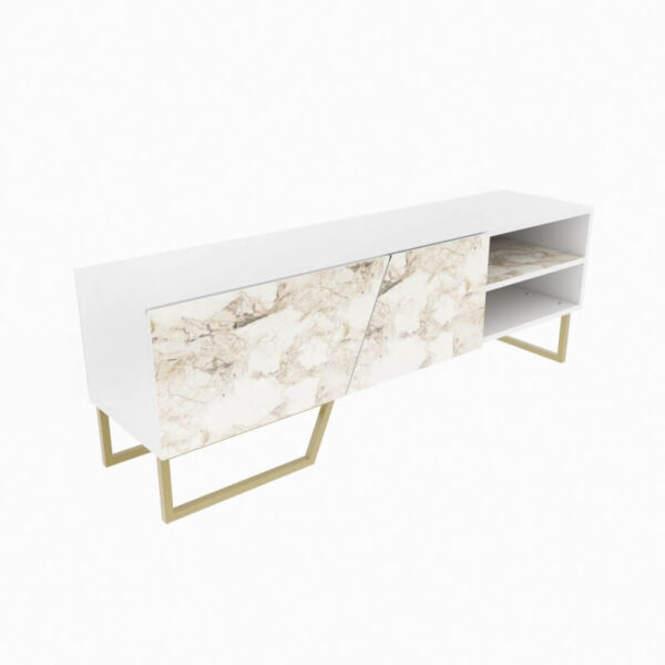 Mueble tv mármol blanco