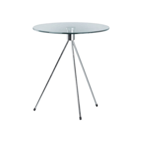 Mesa auxiliar redonda cristal