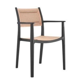 Silla de rejilla negra