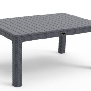 Mesa de centro ALBUFEIRA rectangular 90x60 polipropileno gris para salón