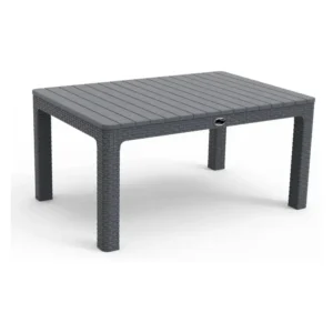 Mesa de centro ALBUFEIRA rectangular 90x60 polipropileno gris para salón