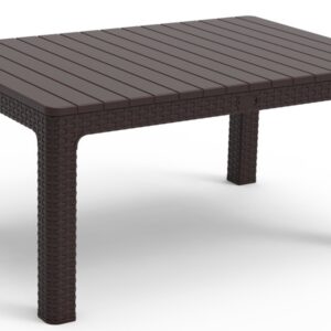 Mesa de centro ALBUFEIRA rectangular polipropileno marrón chocolate 90x60 cm para salón