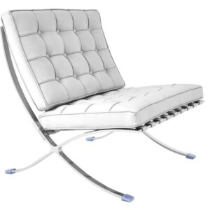 Sillon Diseno Barna 77 Blanco Piel-top BARNA