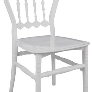 Silla de plastico lira 40 blanco apilable para catering y hostelería en polipropileno resistente