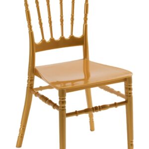 Silla de plastico wedding 40 dorado apilable para eventos y hosteleria con acabado elegante