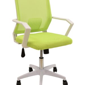 Silla de oficina clent 58 verde basculante sillon con malla transpirable y acabado blanco para despacho profesional