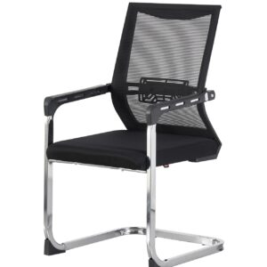 Silla de Oficina Flers 55 Negra Cromada Sillon Sillón