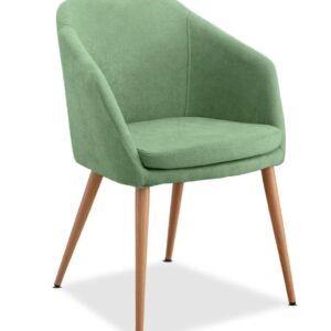 Sillon Tapizado Lart 60 Verde Claro Sillón - Sillón tapizado lart 60 verde claro con patas metálicas imitación madera y te...