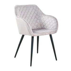 Sillon Tapizado Rolando 60 Gris Claro Velvet Sillón