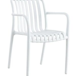 Silla de plastico saler 80 blanco apilable polipropileno resistente exterior hostelería