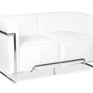 Sofa 2 Plazas Venetto 132 Blanca Similpiel Sofá 2