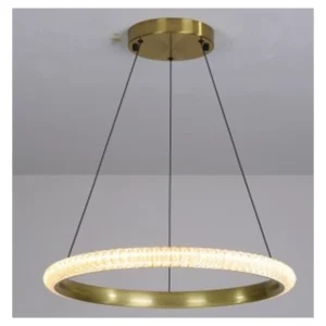 Lámpara de techo BERKA LED dorada de 60 cm · vista del modelo y su acabado