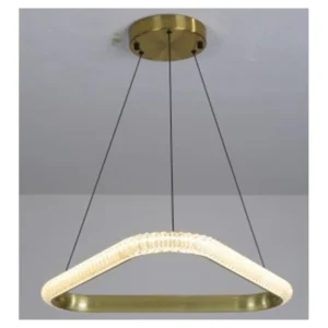 Lámpara de techo BERKA TR60 LED dorada · vista del modelo y su acabado