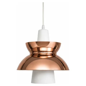 Lámpara de techo JÚPITER de metal bronce · tulipa metálica de color bronce