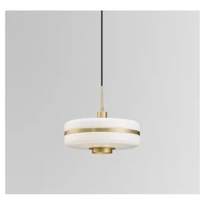 Lámpara de techo LYRA de cristal blanco · cuerpo suspendido con cristal blanco opal